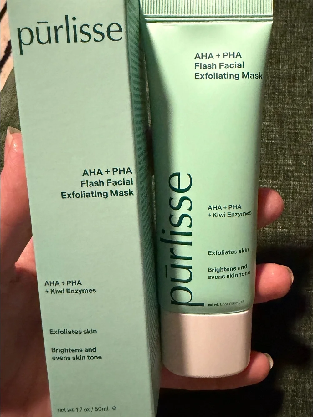 purlisse Flash Facial Exfoliating Mask with AHA,PHA and kiwi enzymes